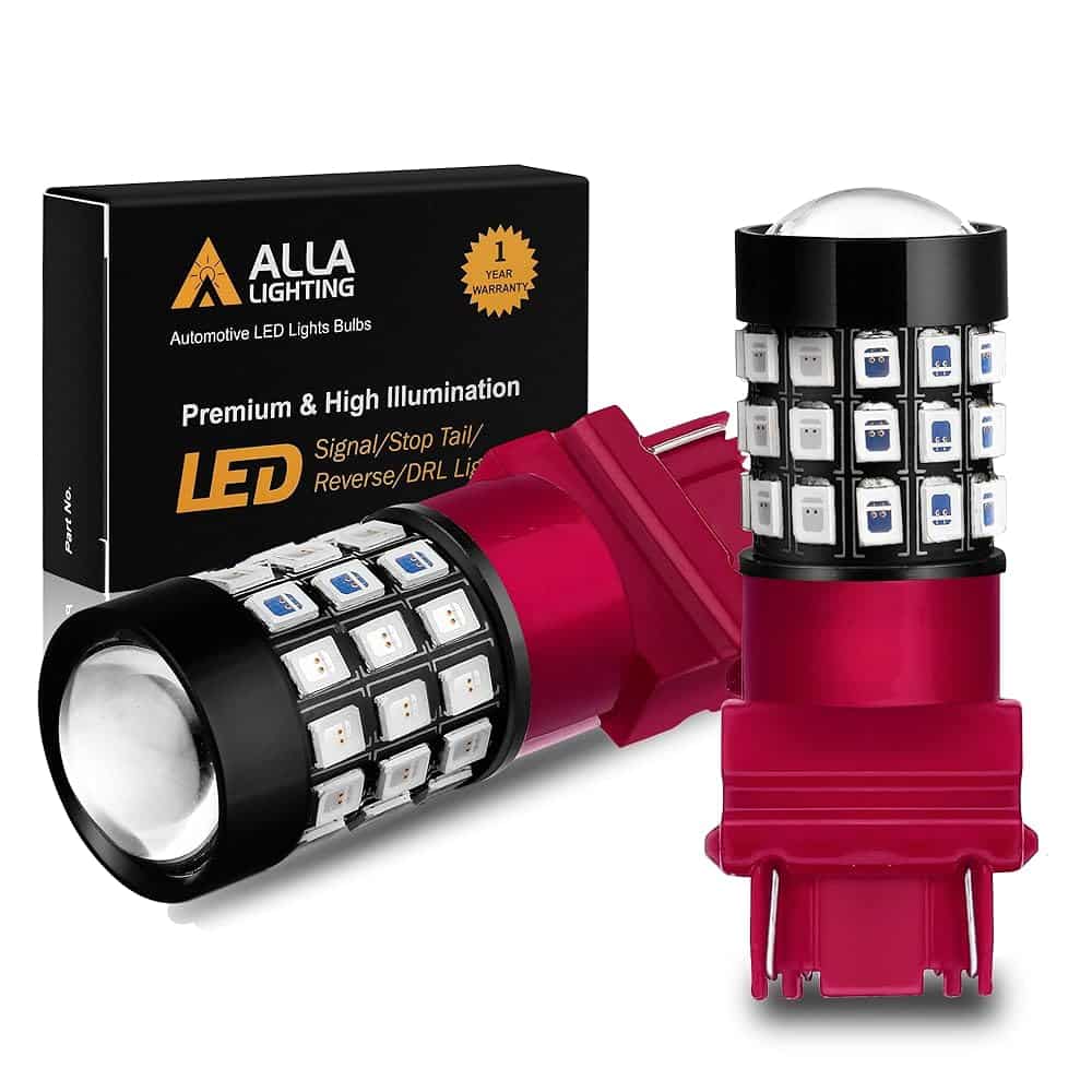 Upgrade Your Brake/Tail Lights with Alla Lighting 3156/3157 Red LED Bulbs – Super Bright and Long-lasting!