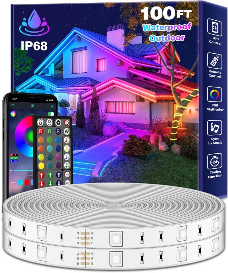 Aulimhti 100Ft Outdoor LED Strip Lights Waterproof