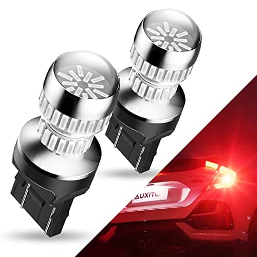 AUXITO Upgraded 7440 7443 LED Bulb Red for Tail Lights Brake Lights, Super Bright T20 W21W 7441 7444 LED Replacement for Stop Tail Brake Signal Lights, Pack of 2