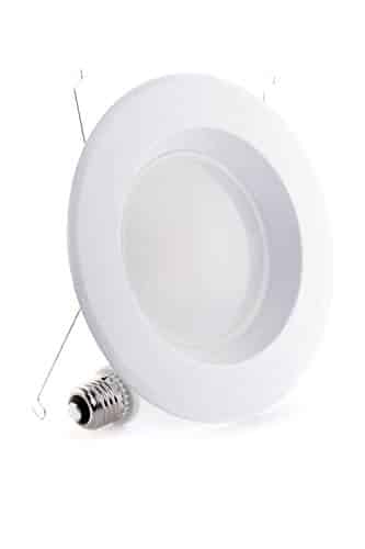 Bioluz LED 5" / 6-inch 75 Watt Uses 12W 90 CRI Dimmable LED Retrofit Recessed Lighting Fixture - 3000K LED Ceiling Light 840 Lumen Soft White UL Listed JA8 CEC 2016 Title 20 (Beveled Trim)