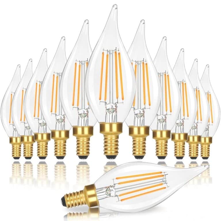 BrandName Vintage LED Candelabra Bulbs, 12-Pack