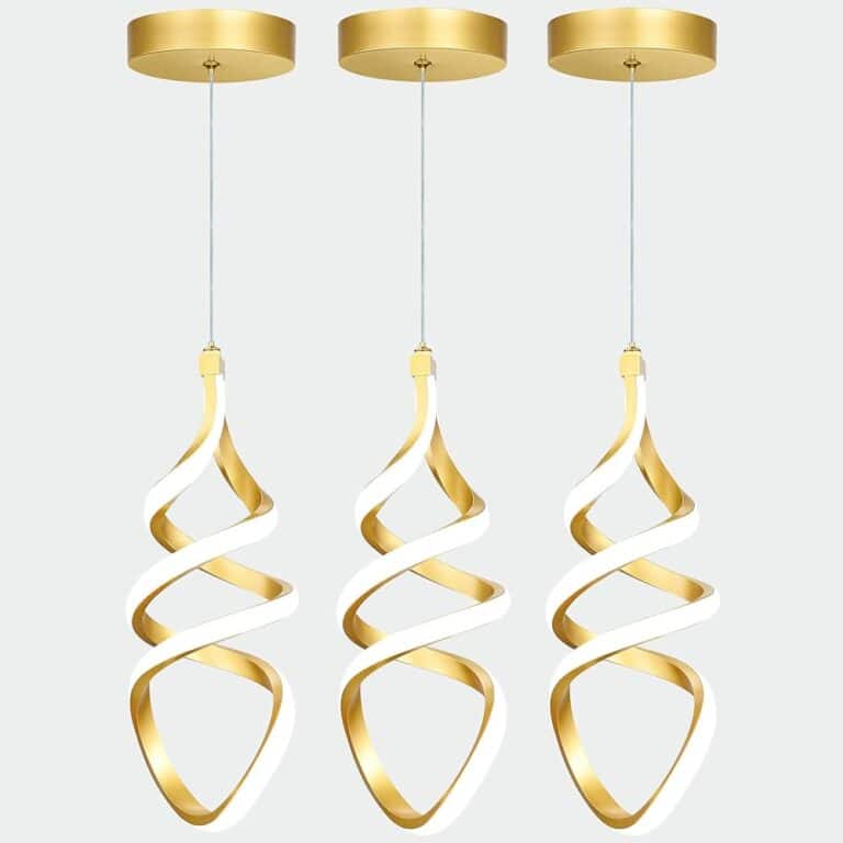 Brushed Gold Pendant Lights - 3 Pack