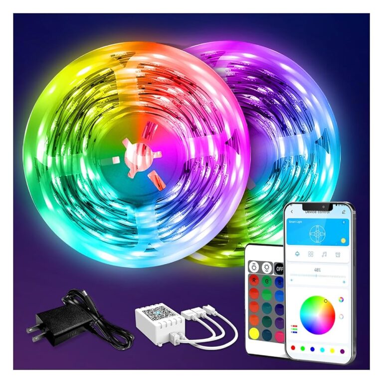 DAYBETTER Led Strip Lights 130ft Color Changing Lights Strip for Bedroom, Desk, Home Decoration, with Remote and 24V Power Supply