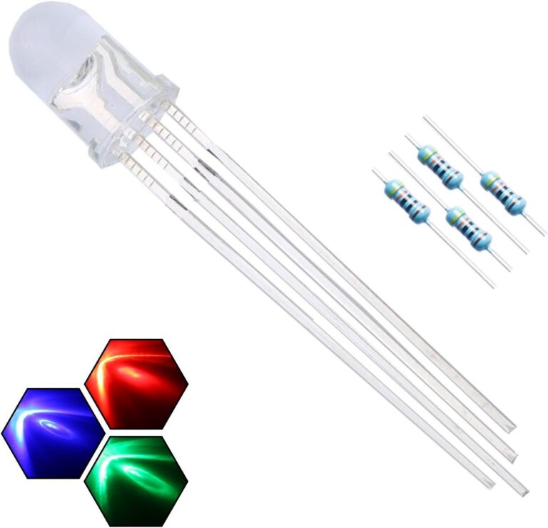 EDGELEC 5mm RGB LED Diodes +300 Resistors Set