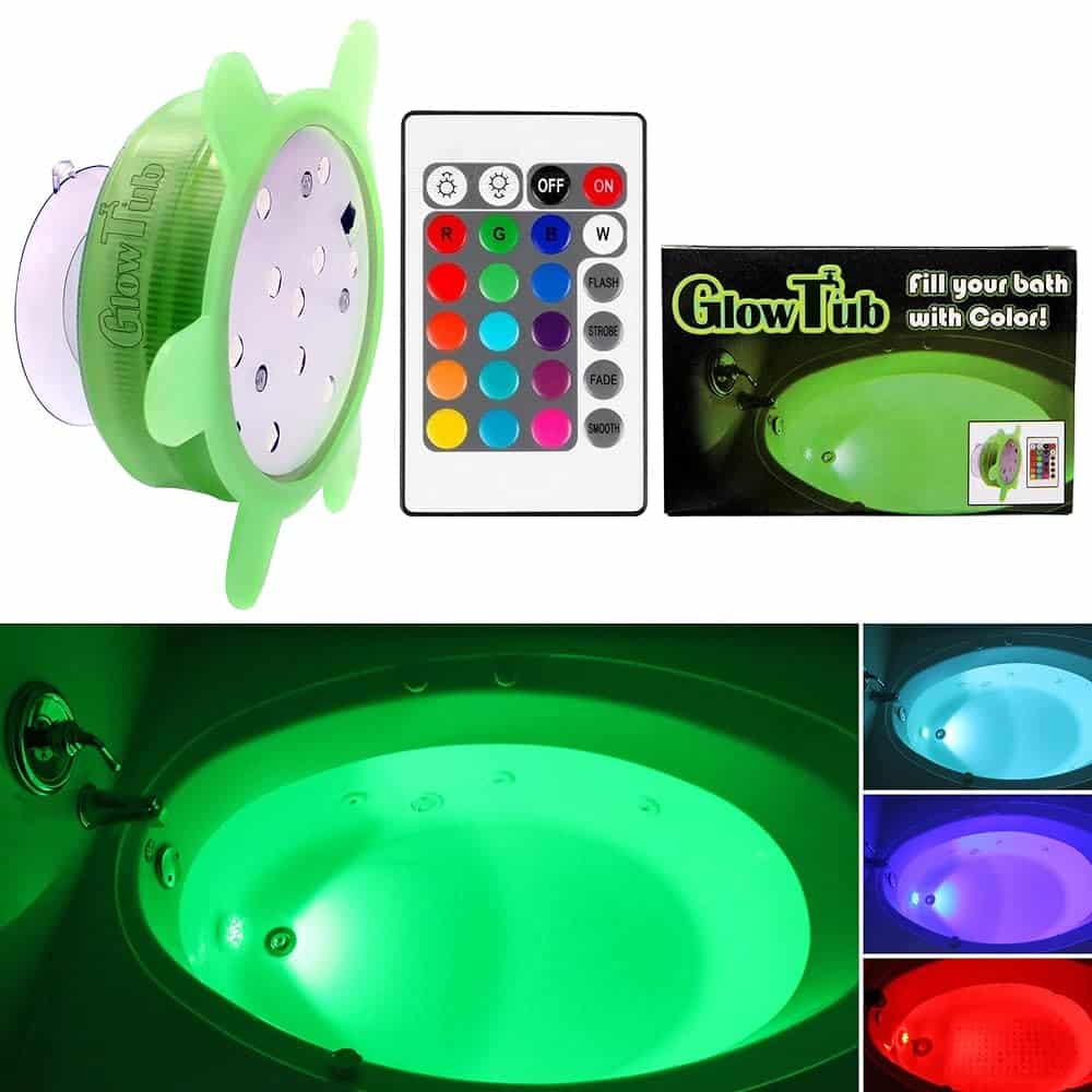 GlowTub Underwater Remote Controlled LED Color Changing Light for Bathtub or spa - Battery Operated - Size 2.75 in.