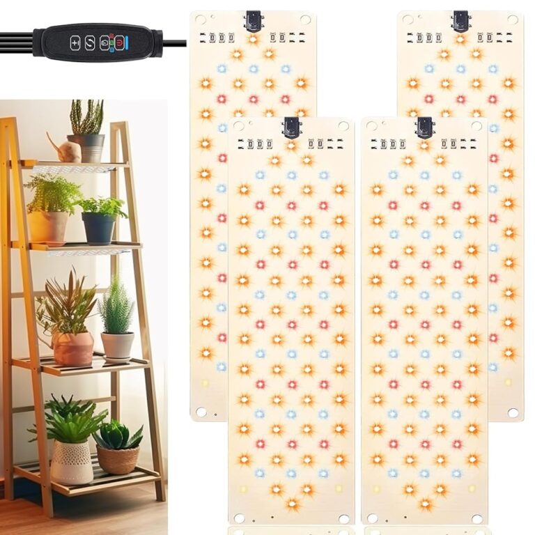 Grow Light,40W Ultra-Thin Panel Grow Lights for Indoor Plants ,316LEDs Full Spectrum Grow Lights for Under Cabinet Plant, Grow Lamp With 3/9/12H Timer ,10 Dimmable Levels for Plants Growing (4pcs)