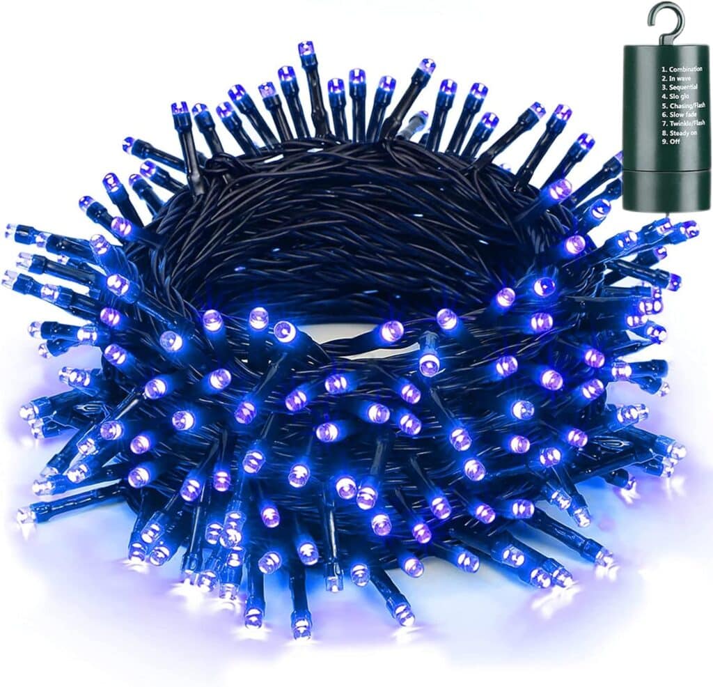 Joomer Battery Chrismas Lights, 66ft 200LED Fairy Lights Battery Operated Timer 8 Modes Waterproof for Outdoor Home Garden Party Holiday Christmas Trees Decoration (Multicolor)