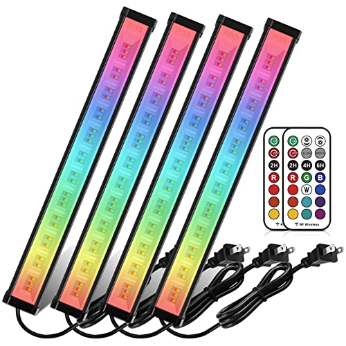 MEIKEE 42W RGB Wall Washer Light, 3350lm, IP66 Waterproof Wash Light Bar with Remote, Color Changing Wash Flood Strip Light for Stage Party Wedding Christmas Decoration 4Pack