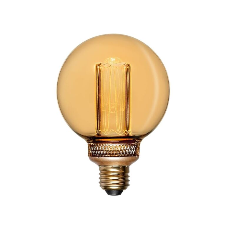 Next Glow Vintage Globe led, G25 G80 3.5W Eq 20W E26 led Bulb Base, Dimmable, Soft Warm Ambe, 120 Lumen Round Decorative light bulb for Home, Vanity, Kitchen, Restaurant