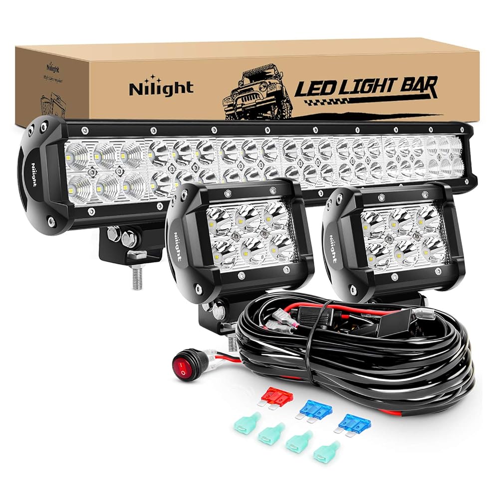Nilight LED Light Bar Combo Kit