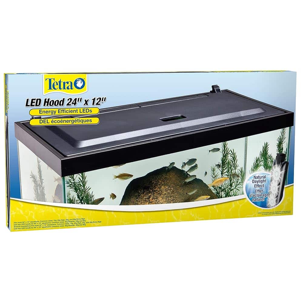 Tetra LED Aquarium Hood, Low Profile, Energy Efficient Hood with Lighting 24 Inch