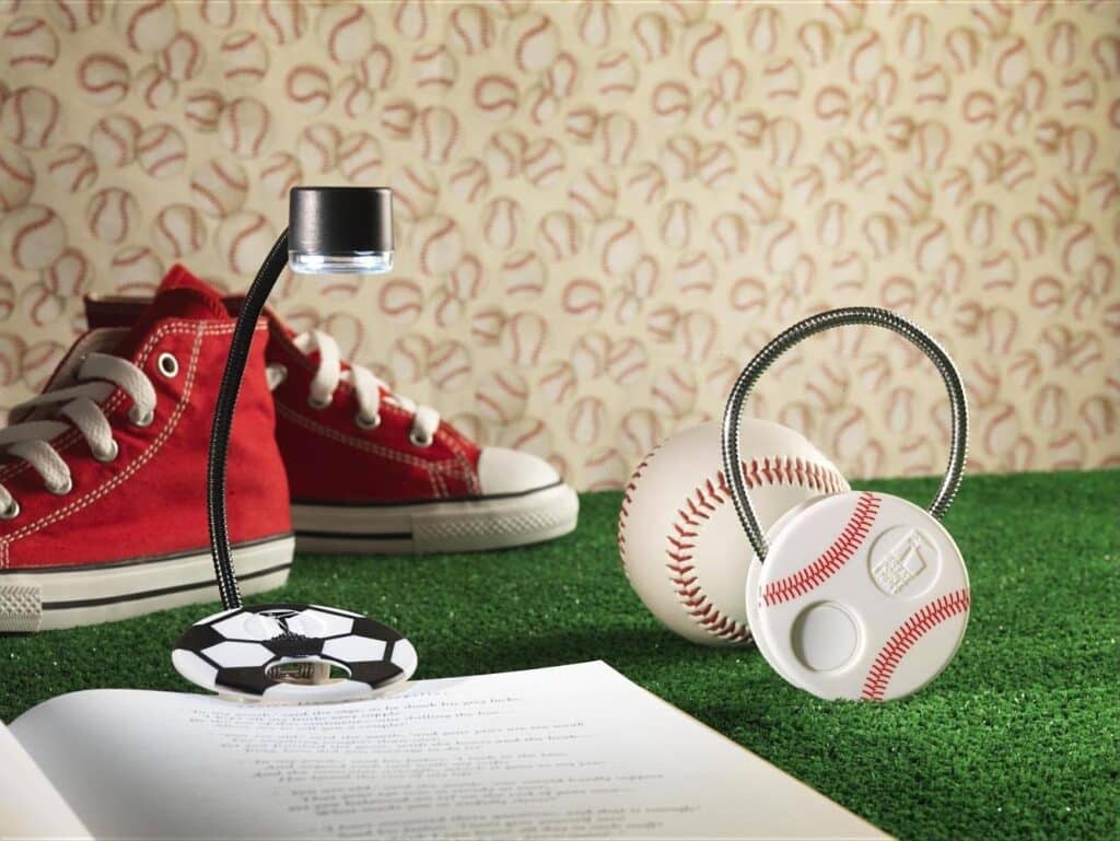 2 watt LED Flex-Neck Reading Light: Baseball: Go Anywhere, Clip-On LED Reading Light     Paperback
