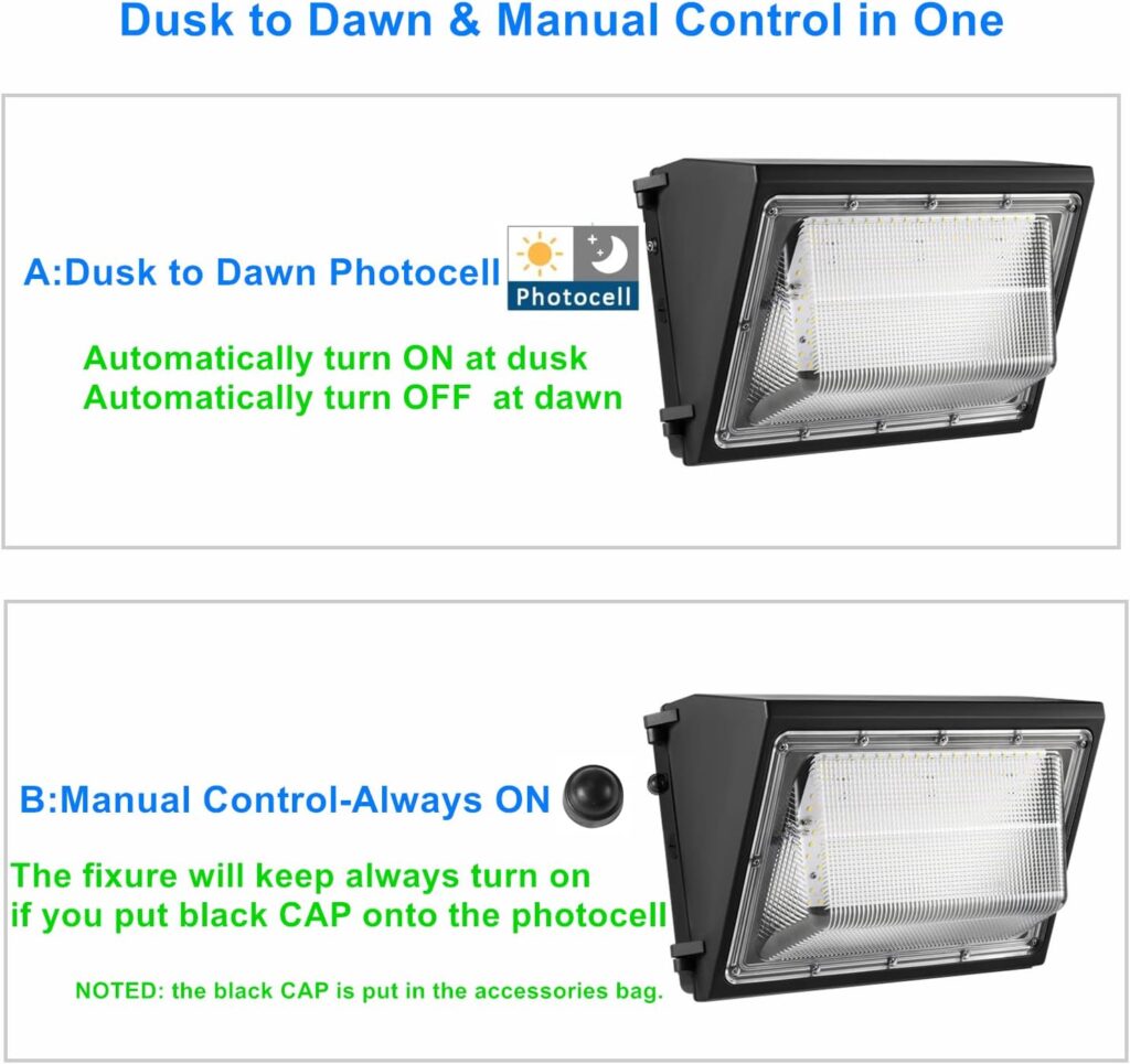 2PACK Dusk to Dawn 120W LED Wall Pack Light Fixture, 15600LM 600-800W HPS/HID Equivalent, 5000K Daylight Commerical/Industrial Outdoor Security Lighting, ETL for Parking Lot,Warehouse,Entrance