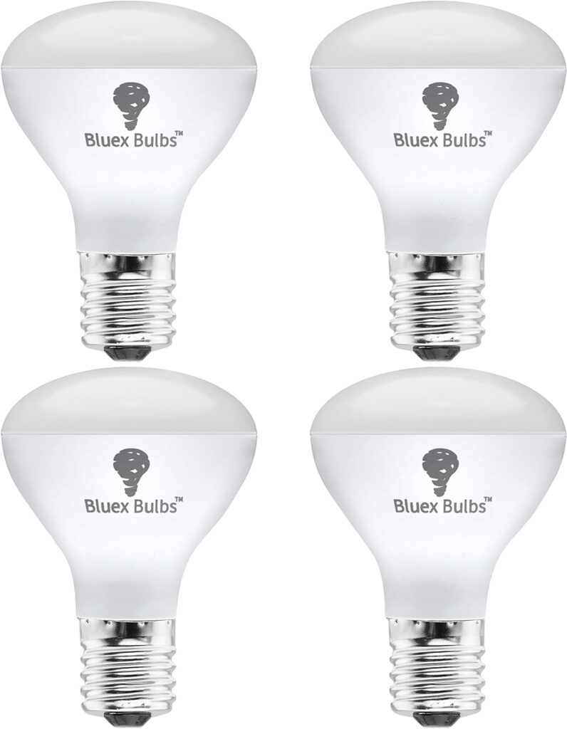 4 Pack R14 LED Bulb 4W E17 Base Mini Reflector Floodlight Light Bulb Dimmable 2700K Warm White - 40W Equivalent - e17 LED Bulb Dimmable E17 Intermediate Base Mini Light Bulbs, Curio Cabinet Light Bulb