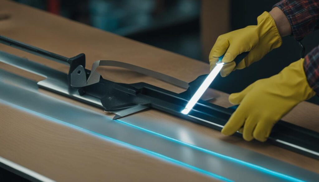 Cutting LED light strips safely