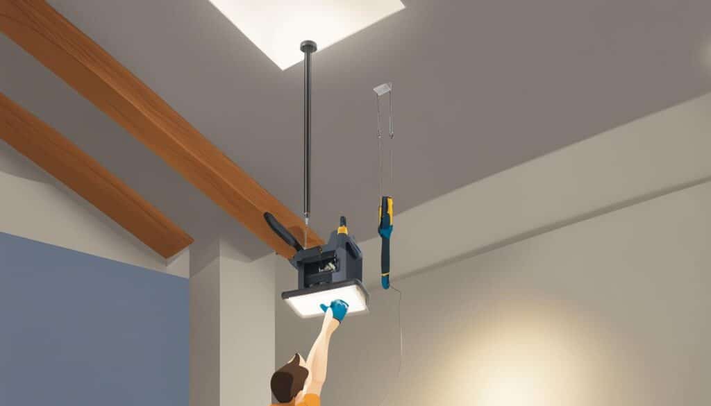 DIY ceiling lighting installation
