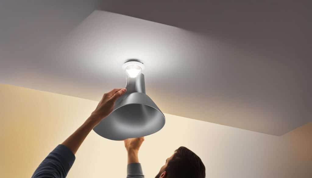 Installing new bulb in recessed lighting