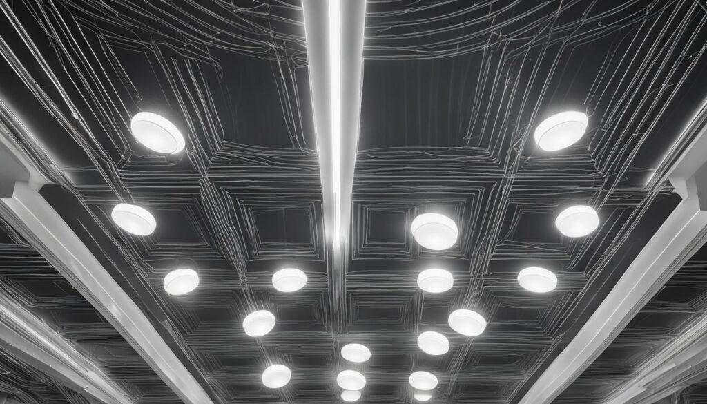Marking light placement on the ceiling