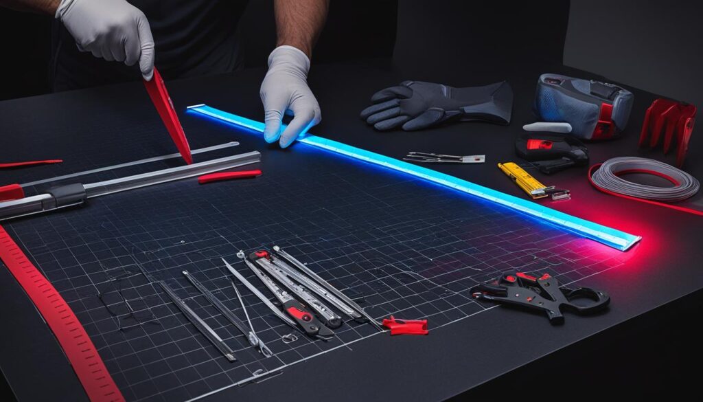 Tools for cutting LED light strips