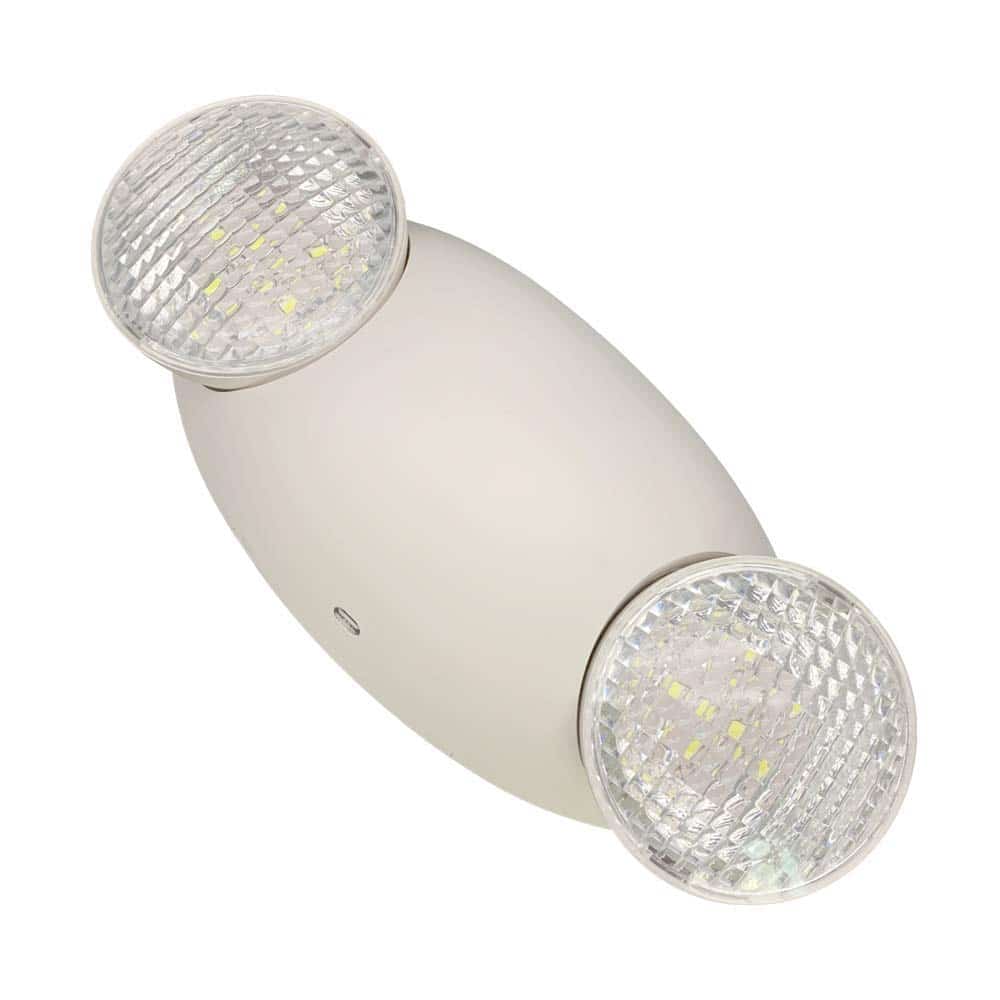 AmazonCommercial LED Emergency Light, UL Certified, 6-Pack, Adjustable Two LED Bug Eye Head, Battery Backup, Nickel