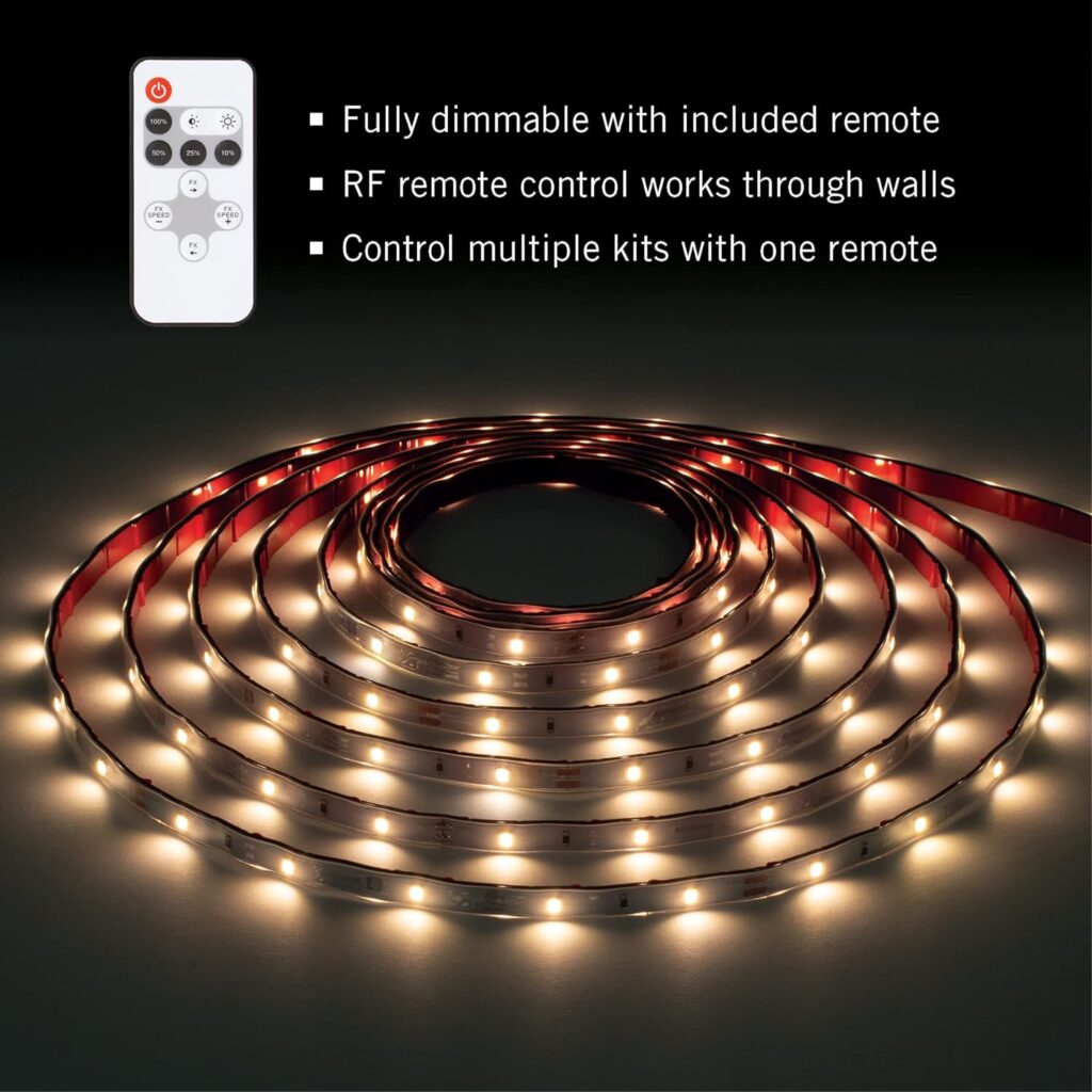 Armacost Lighting 421502 Ribbon Flex Home LED Tape Light Kit, 16 ft, AC Dimmable (3000K) 300 LED Lights