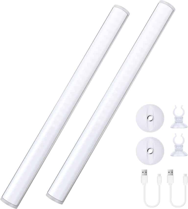 Benature LED Mirror Lights Portable Rechargeable Vanity Light 3 Brightness Touch Control Makeup Light for Bathroom Dressing Room 2 Packs Review