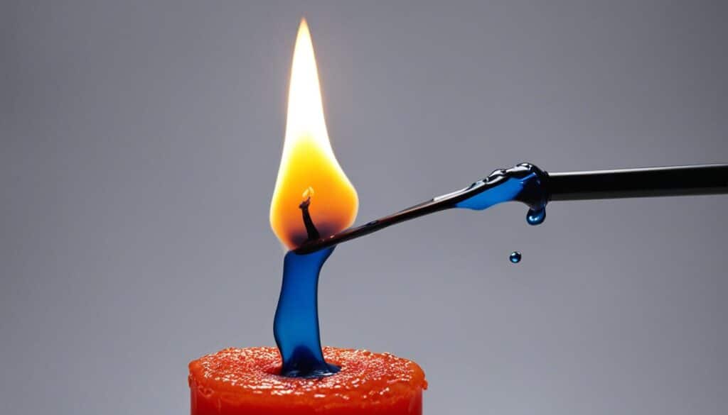 chemical transformation in candle burning