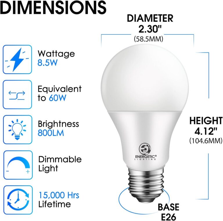 E ENERGETIC LIGHTING Dimmable LED Light Bulbs Review