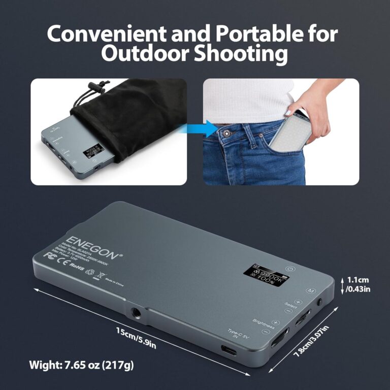 ENEGON 4000mAh Rechargeable LED Video Light Review