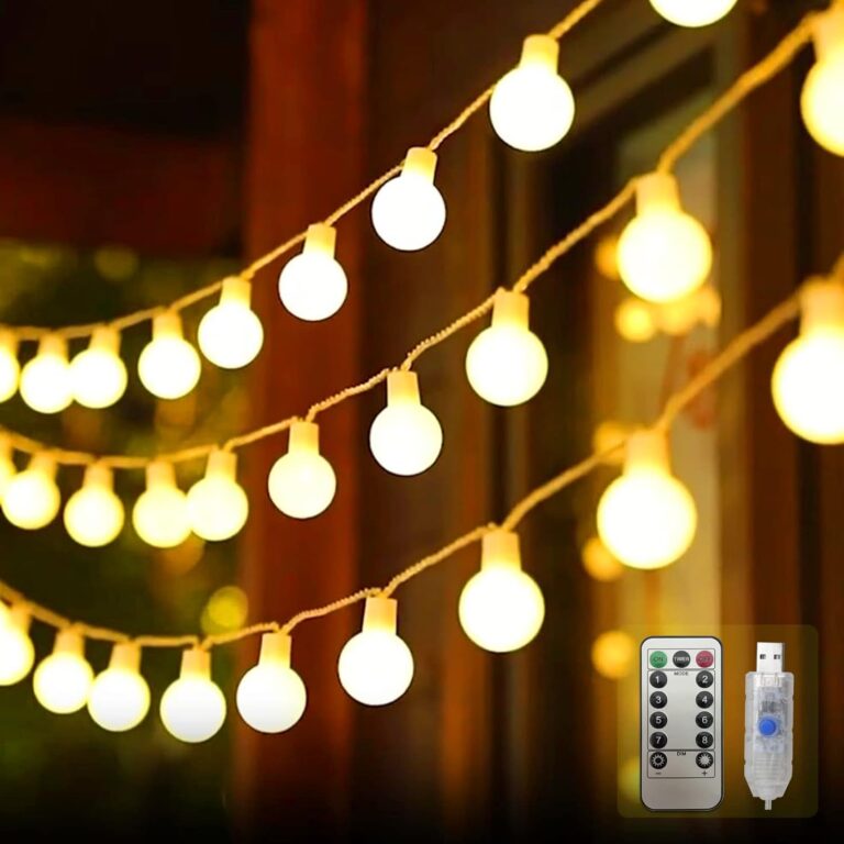HENABEYTRY Globe String Lights Fairy Lights Plug in 23 ft 50 LED USB Powered Remote Control 8 Modes Review