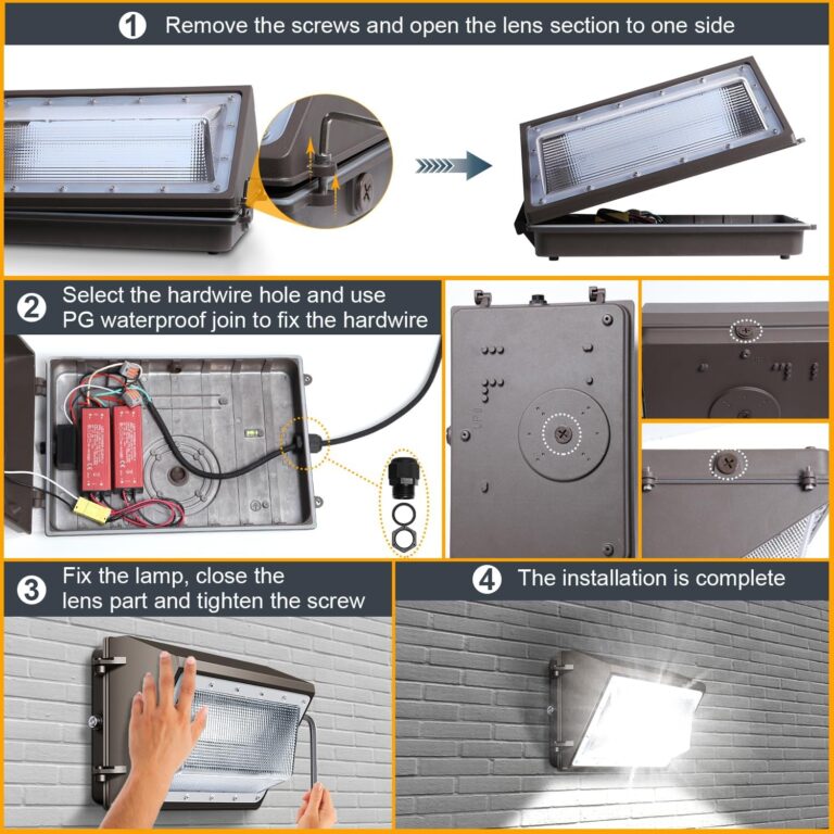 LEDMO LED Wall Pack Light 120W 5000K with Dusk-to-Dawn photocell 16200lm Commercial Security Lights 600W HPS/HID Equivalent LED Flood Light for Stadium, Garage, Yard Review