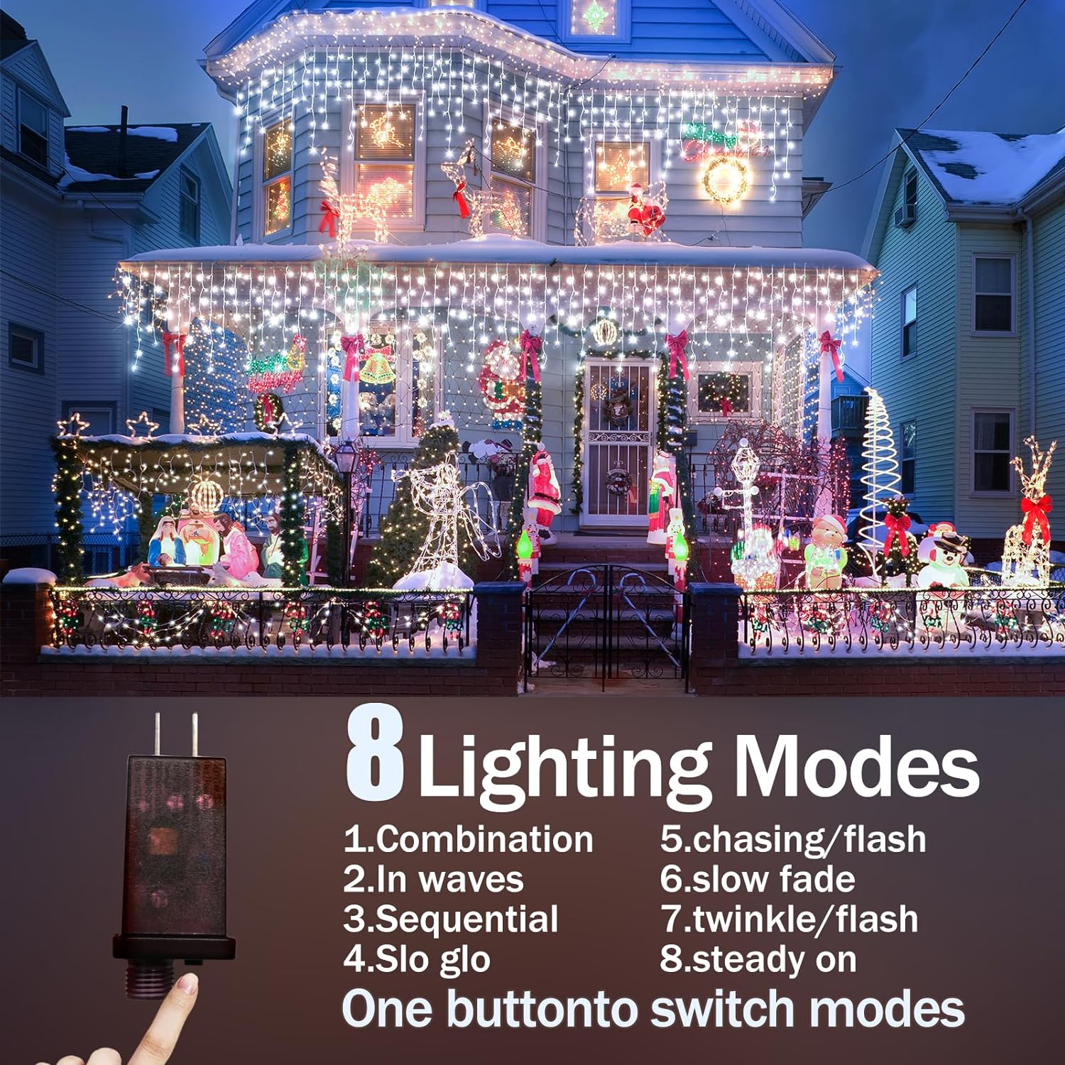 QHLXJYY 100 FT Christmas Lights Outdoor Decorations 900 LED Review
