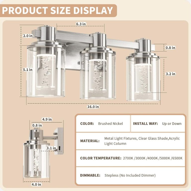 Quntis Bathroom Light Fixtures Review