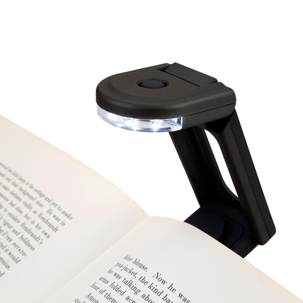 Reading Light - Black - Rechargeable LED Reading Light - Book Reading Light - Reading Lights for Books     Hardcover