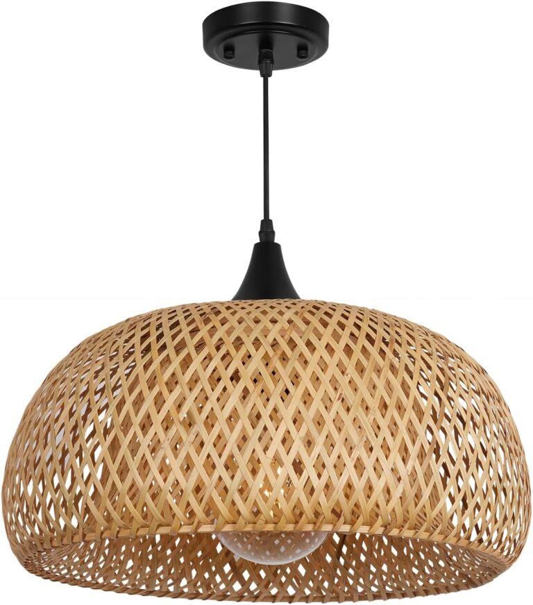 Rosient Rustic Farmhouse Bamboo Pendant Light Review
