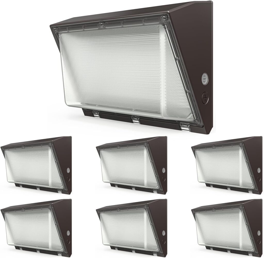 Sunco 6 Pack LED Wall Pack Lights, Dusk to Dawn with Photocell Sensor, 120W, Security/Warehouse/Parking Lot Lighting, Dimmable, 5000K Daylight, Waterproof, 16200 LM, 120-277V - UL, DLC