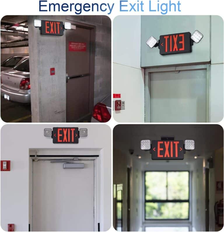 TANLUX Red Exit Sign with Emergency Lights Review