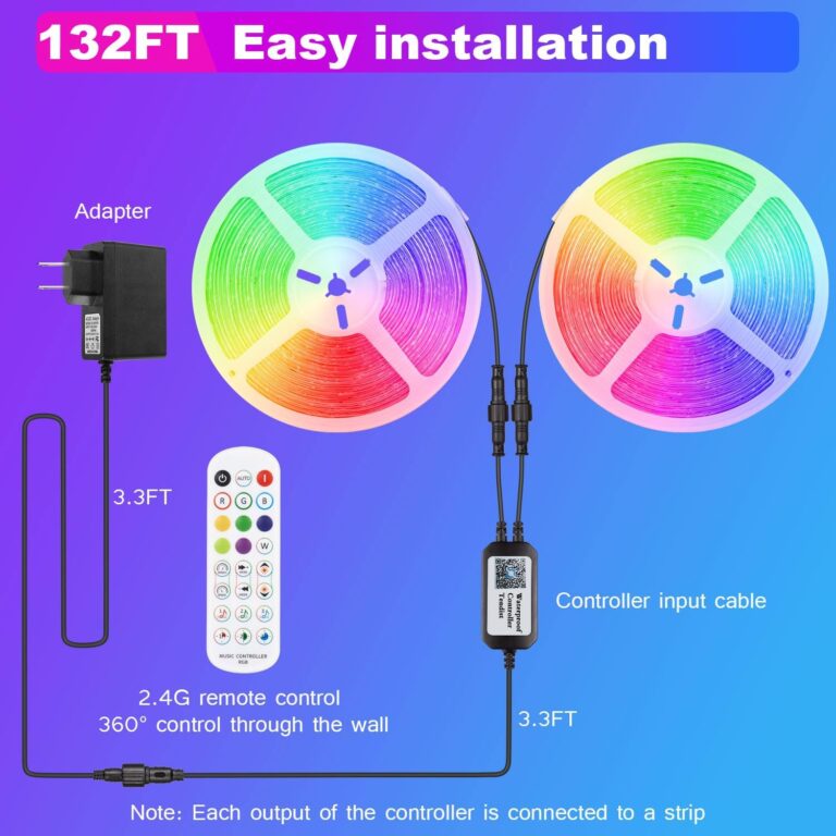 TENDIST 132ft Outdoor Led Strip Lights Review