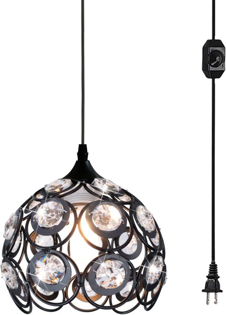 TISLYCO Plug in Crystal Pendant Light Review