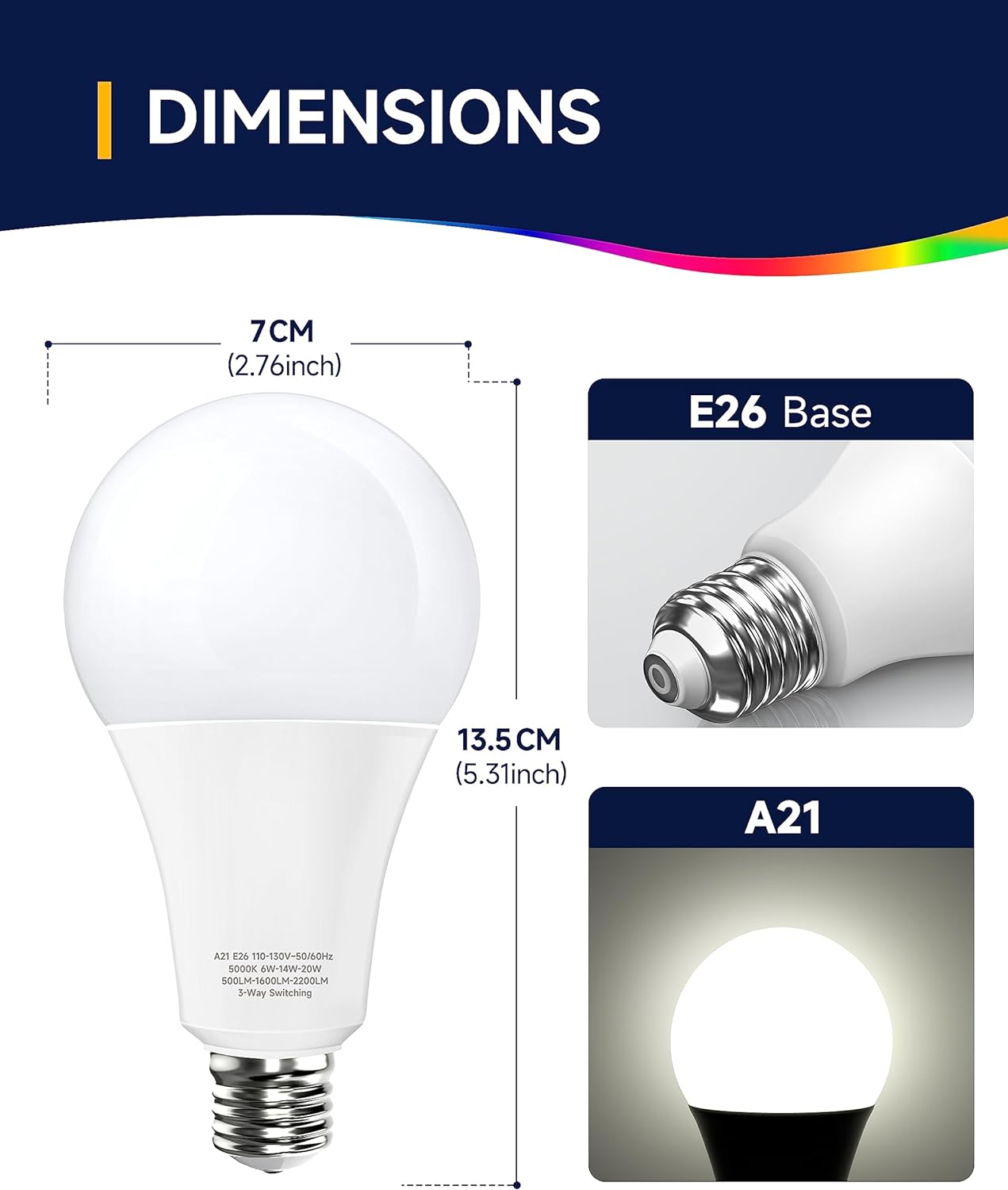 UNILAMP A21 3 Way LED Light Bulbs Review