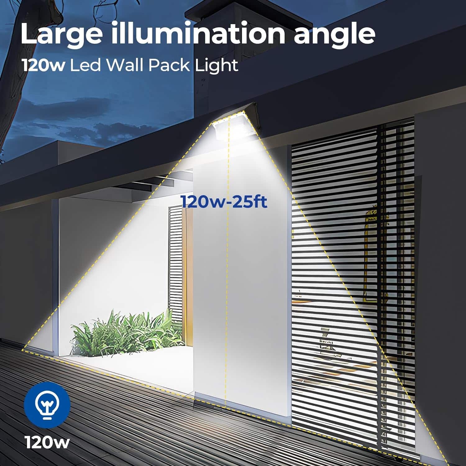 CINOTON 62W UL Listed 8000LM Outdoor Led Wall Pack Light with Dusk-to-Dawn Photocell Sensor, IP65 Waterproof 5000K Daylight Wall Mount Lights, Support 110-277V AC Power Replace [265W HID/HPS]