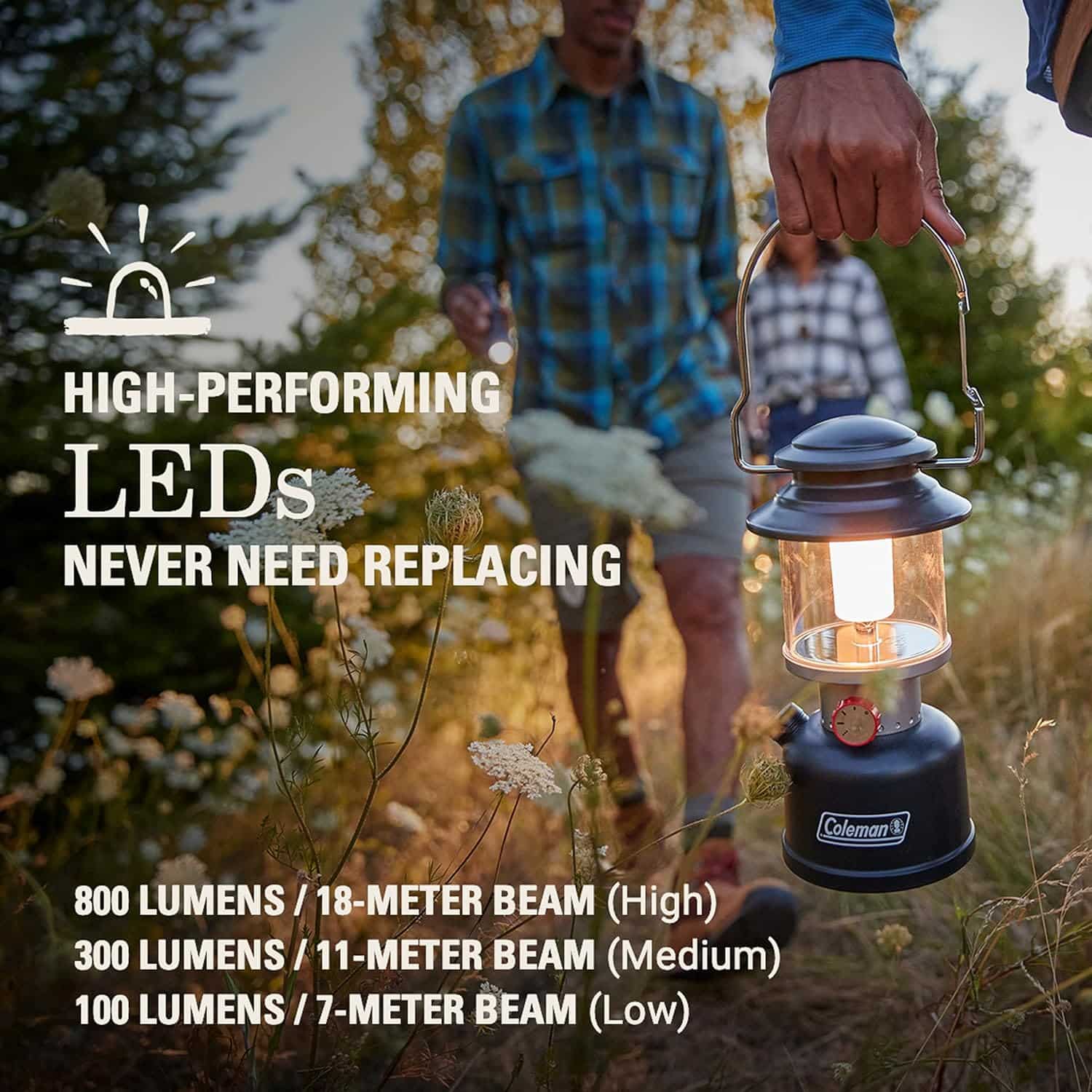Coleman Classic Recharge 400/800 Lumens LED Lantern, Durable Impact  Water-Resistant Lantern with Rechargeable Batteries  Handle for Carrying or Hanging, Great for Camping, Emergencies,  More
