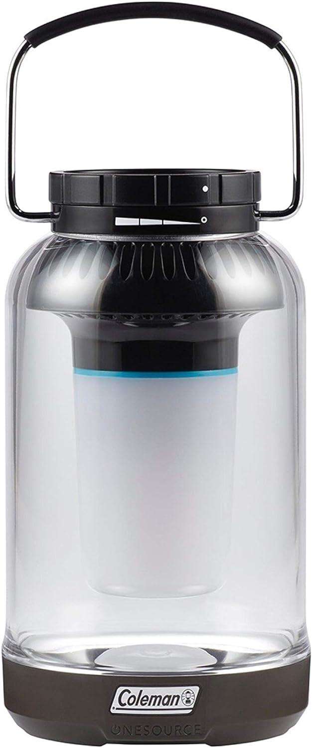 Coleman OneSource Rechargeable LED Lantern, Water-Resistant Lantern with OneSource Batteries Shines up to 1000 Lumens, Rechargeable LED Lantern for Camping, Emergencies,  Home Usage