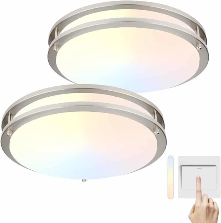 DAKASON 2Pack LED Flush Mount Ceiling Light Fixture 13” 20W Review