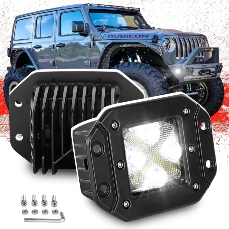 DING.PAI Flush Mount LED Pod Light Combo Beam Fog Lights Offroad Driving X-Shape 01-02 Amber DRL Light Bar Super Bright Review