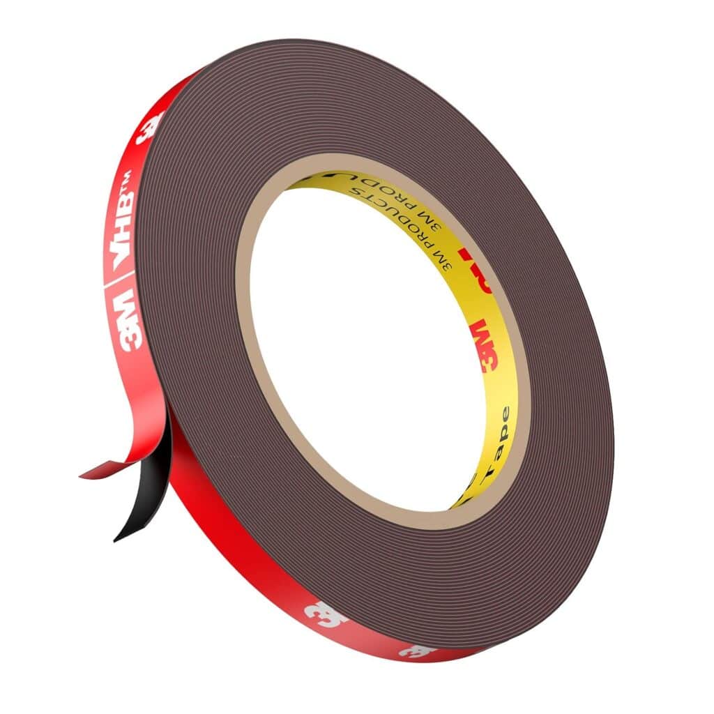 Double Sided Tape, Heavy Duty Mounting Tape Waterproof Foam Tape, 33FT Length, 0.39IN Width for LED Strip Lights, Home/ Office Decor, Made of 3M VHB Tape