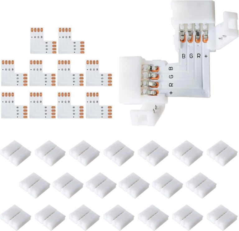 JACKYLED L Shape 4-Pin LED Connectors 10-Pack Review