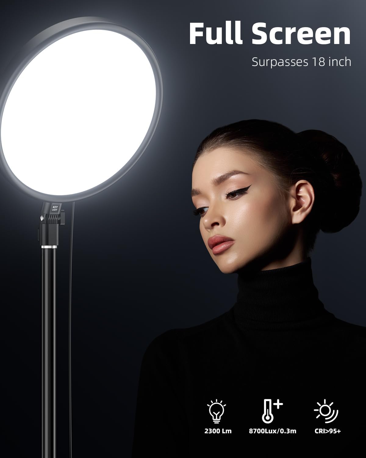 Large Ring Light Kit, Weilisi 6500K Professional Full-Screen Big Ring Light with Stand and Phone Holder, 64 Tall Ring Light with Remote for Studio Video Photography, TikTok, YouTube, Live Stream