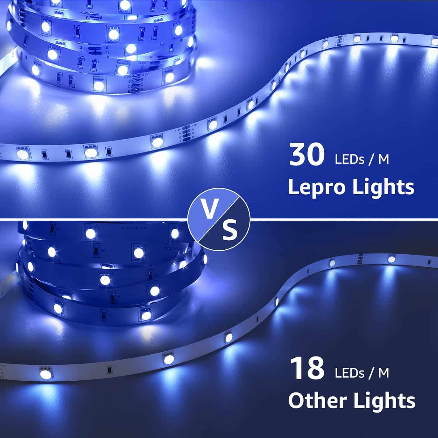 LE LED Strip Lights, Christmas Decorations, 32.8ft WiFi Smart RGB Strips, SMD 5050 LED Rope Light, AppRemote Controlled, Alexa Compatible, Tape Light for Bedroom, Home and Kitchen