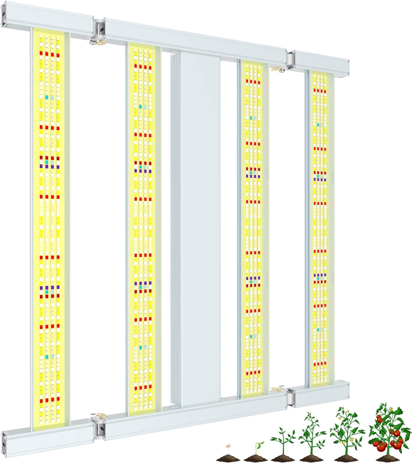 LED Grow Light S5000 Osram Diodes 6light Bars UPDAYDAY LED Grow Lamp Built-in15 Spectrum IncludeHPS CMH MH Sunlike Full Spectrum Dimmable Cover 5x5ft for Indoor Plants Greenhouse …
